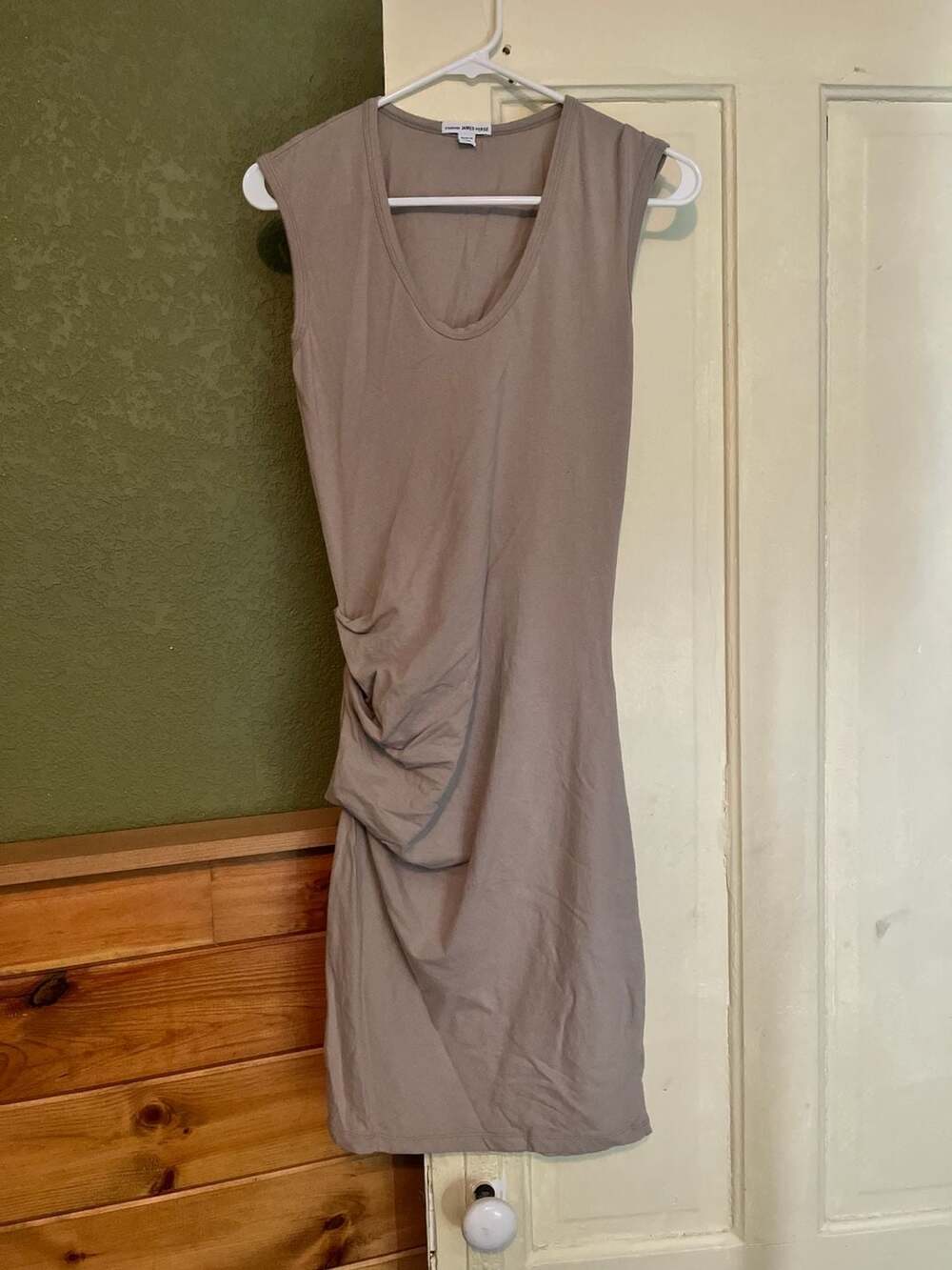 James Perse Side Ruched V-Neck Tank Dress 2